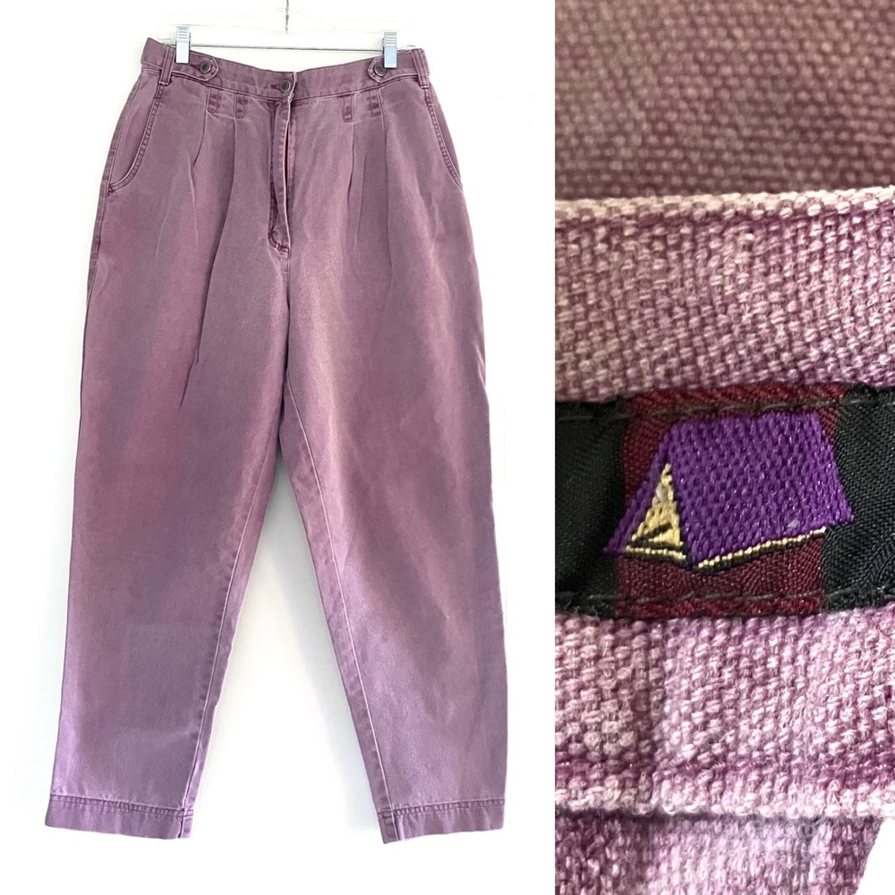 Vintage 80’s L.L. Bean lavender purple high waist rise mom jeans pants